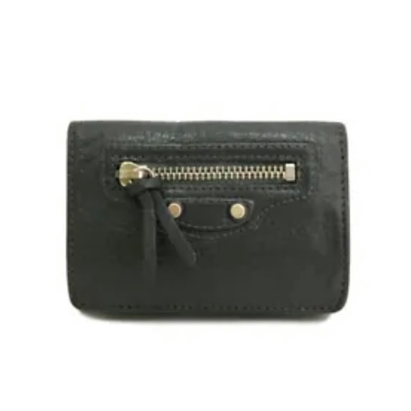 BALENCIAGA Classic Mini Leather Trifold Wallet /1K1771 - Picture 1 of 5